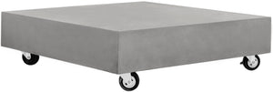 Safavieh GARGON Modern Concrete Coffee Table with Casters – Stylish Dark Grey Design for Indoor & Outdoor Use VNN1023A