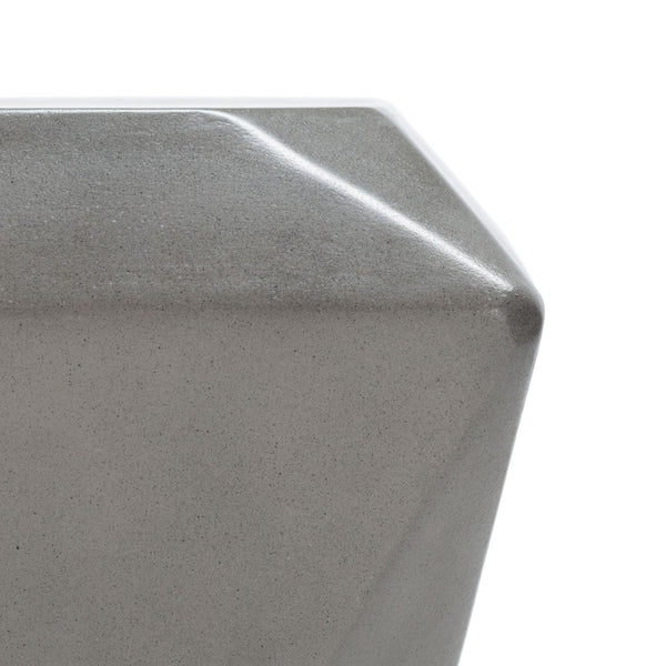 Safavieh CONAN Concrete Accent Stool – Modern Hourglass Design for Outdoor Elegance and Versatile Use Dark Grey VNN1030A