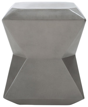Safavieh CONAN Concrete Accent Stool – Modern Hourglass Design for Outdoor Elegance and Versatile Use Dark Grey VNN1030A