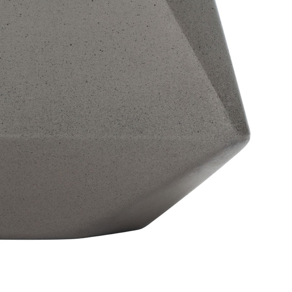 Safavieh CONAN Concrete Accent Stool – Modern Hourglass Design for Outdoor Elegance and Versatile Use Dark Grey VNN1030A
