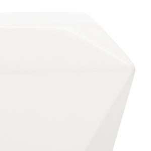 Safavieh CONAN Concrete Accent Stool – Modern Hourglass Design for Outdoor Elegance and Versatile Use Ivory VNN1030B