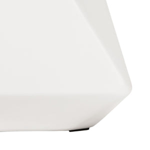Safavieh CONAN Concrete Accent Stool – Modern Hourglass Design for Outdoor Elegance and Versatile Use Ivory VNN1030B