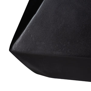 Safavieh CONAN Concrete Accent Stool – Modern Hourglass Design for Outdoor Elegance and Versatile Use Black VNN1030C
