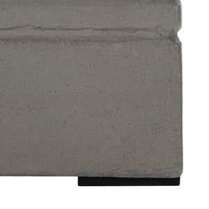 Safavieh DEIDARA Concrete Accent Stool - Sculptural Design for Modern Indoor & Outdoor Living Spaces Dark Grey VNN1031A