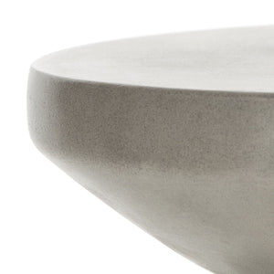 Safavieh BENAYA Concrete Accent Stool - Sculptural Style for Modern Outdoor Spaces, Versatile Seating & Decor Dark Grey VNN1032A