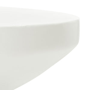 Safavieh BENAYA Concrete Accent Stool - Sculptural Style for Modern Outdoor Spaces, Versatile Seating & Decor Ivory VNN1032B