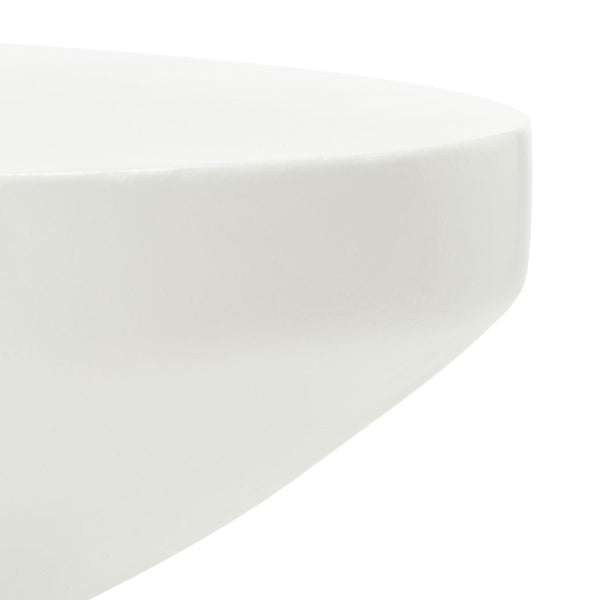 Safavieh BENAYA Concrete Accent Stool - Sculptural Style for Modern Outdoor Spaces, Versatile Seating & Decor Ivory VNN1032B