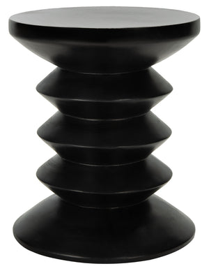 Safavieh BENAYA Concrete Accent Stool - Sculptural Style for Modern Outdoor Spaces, Versatile Seating & Decor Black VNN1032C