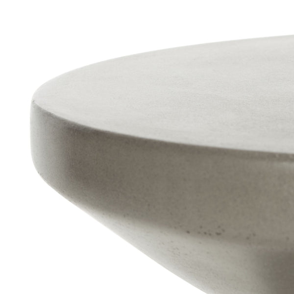 Safavieh JIRAIYA Concrete Accent Stool - Sculptural Outdoor Seating with Modern Minimalist Design & Durability Dark Grey VNN1033A