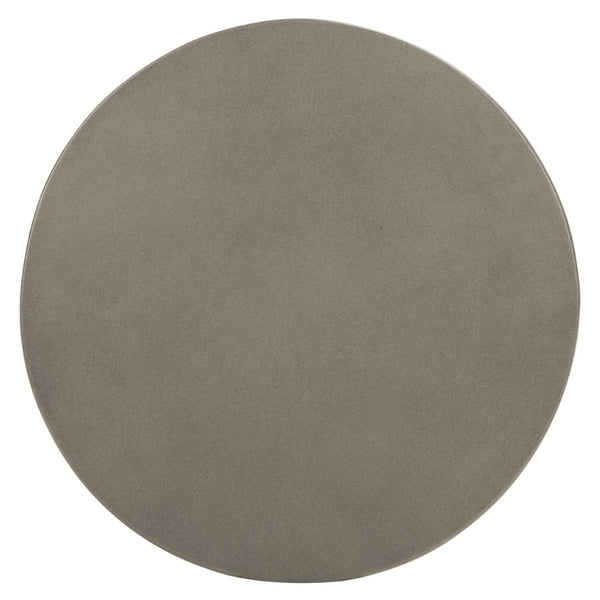 Safavieh JIRAIYA Concrete Accent Stool - Sculptural Outdoor Seating with Modern Minimalist Design & Durability Dark Grey VNN1033A