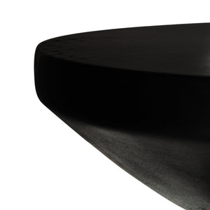 Safavieh JIRAIYA Concrete Accent Stool - Sculptural Outdoor Seating with Modern Minimalist Design & Durability Black VNN1033C