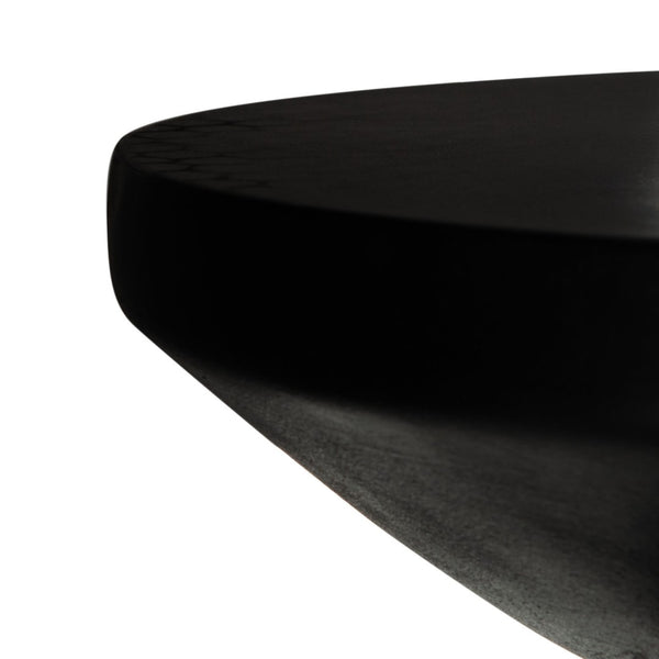 Safavieh JIRAIYA Concrete Accent Stool - Sculptural Outdoor Seating with Modern Minimalist Design & Durability Black VNN1033C