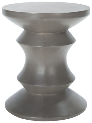 Safavieh KATARA Concrete Accent Stool – Stylish Hourglass Design for Outdoor Seating and Decorative Use Dark Grey VNN1034A
