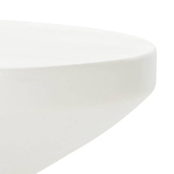 Safavieh KATARA Concrete Accent Stool – Stylish Hourglass Design for Outdoor Seating and Decorative Use Ivory VNN1034B