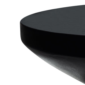 Safavieh KATARA Concrete Accent Stool – Stylish Hourglass Design for Outdoor Seating and Decorative Use Black VNN1034C