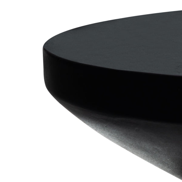 Safavieh KATARA Concrete Accent Stool – Stylish Hourglass Design for Outdoor Seating and Decorative Use Black VNN1034C