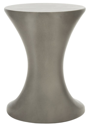 Safavieh KAVITA Concrete Accent Stool - Stylish Dark Grey Outdoor & Indoor Seating, Functional Art Piece VNN1035A