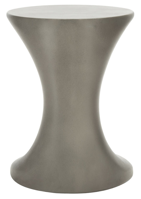 Safavieh KAVITA Concrete Accent Stool - Stylish Dark Grey Outdoor & Indoor Seating, Functional Art Piece VNN1035A