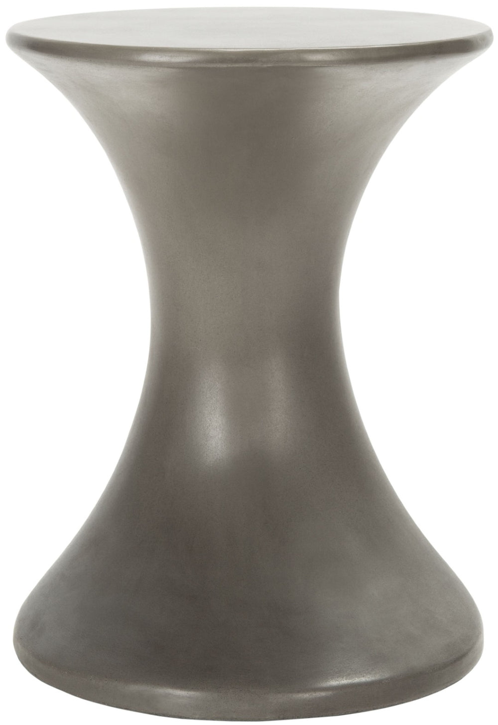 Safavieh KAVITA Concrete Accent Stool - Stylish Dark Grey Outdoor & Indoor Seating, Functional Art Piece VNN1035A