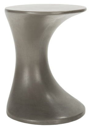 Safavieh KAVITA Concrete Accent Stool - Stylish Dark Grey Outdoor & Indoor Seating, Functional Art Piece VNN1035A