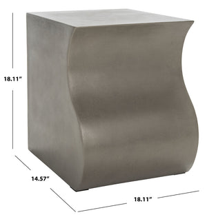 Safavieh MAZZA Concrete Accent Stool - Dark Grey Sculptural Design for Indoor & Outdoor Modern Spaces VNN1036A