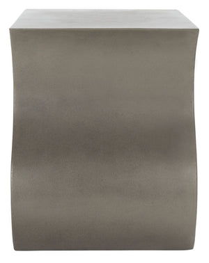 Safavieh MAZZA Concrete Accent Stool - Dark Grey Sculptural Design for Indoor & Outdoor Modern Spaces VNN1036A