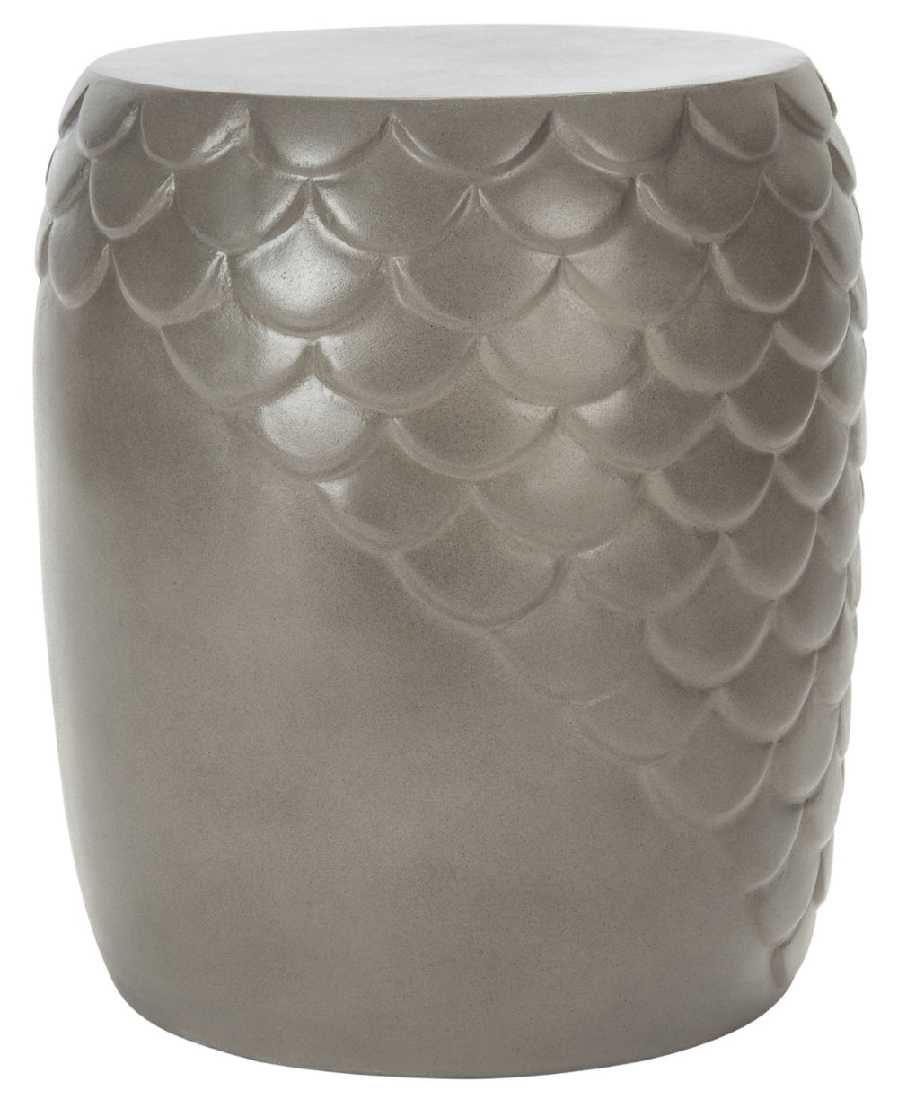 Safavieh JULYVIA Concrete Accent Stool – Stylish Outdoor Seating with Textured Design for Modern Spaces Dark Grey VNN1037A