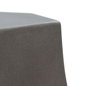 Safavieh KLAUDIA Concrete Accent Table - Stylish Dark Grey Stool for Outdoor Spaces & Modern Decor VNN1039A