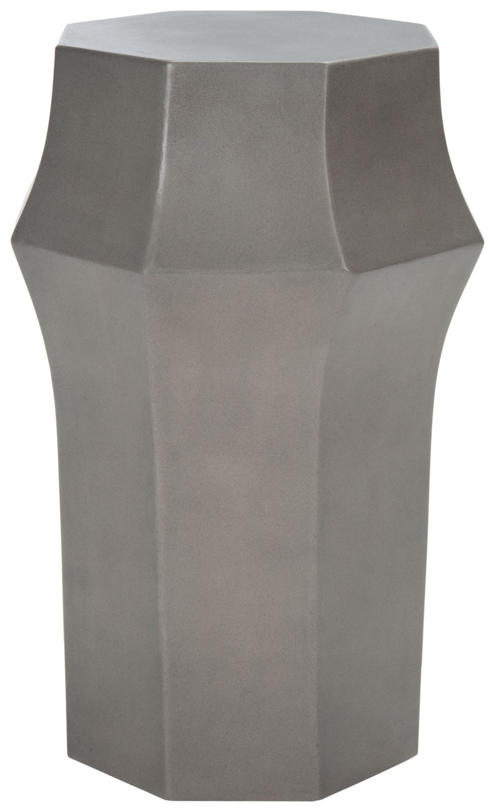 Safavieh KLAUDIA Concrete Accent Table - Stylish Dark Grey Stool for Outdoor Spaces & Modern Decor VNN1039A