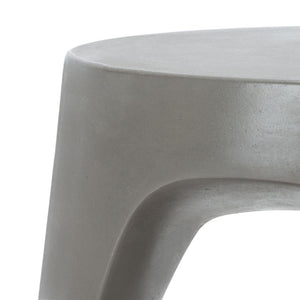 Safavieh VIKKI Concrete Accent Stool - Modern Sculptural Design for Versatile Outdoor and Indoor Spaces Dark Grey VNN1040A