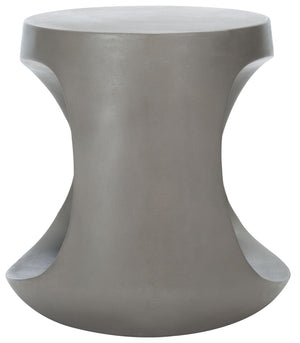 Safavieh VIKKI Concrete Accent Stool - Modern Sculptural Design for Versatile Outdoor and Indoor Spaces Dark Grey VNN1040A