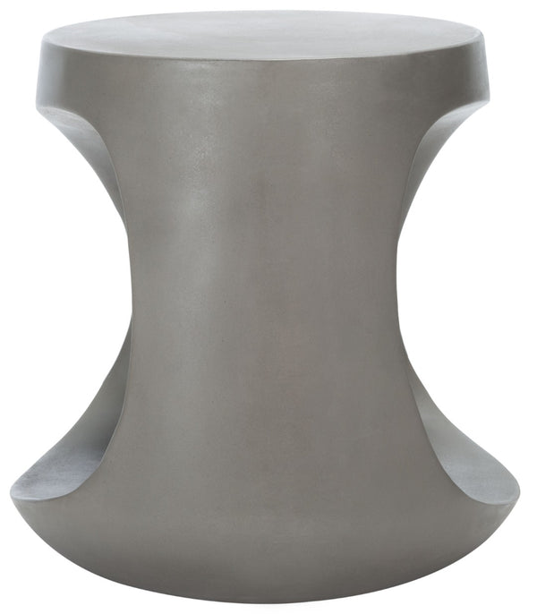 Safavieh VIKKI Concrete Accent Stool - Modern Sculptural Design for Versatile Outdoor and Indoor Spaces Dark Grey VNN1040A
