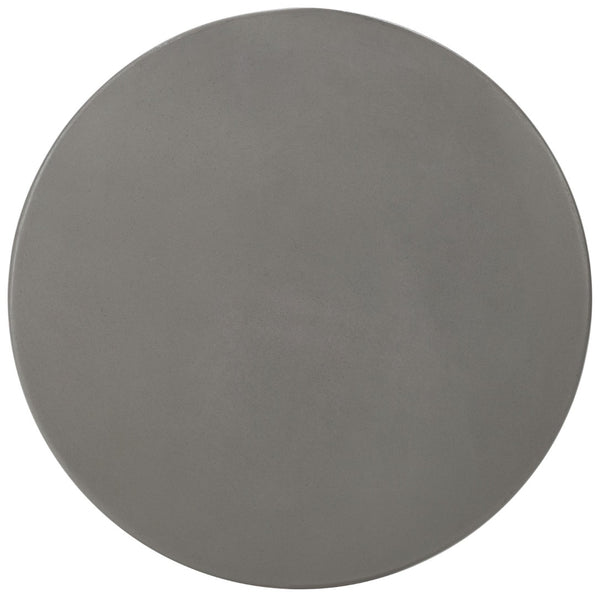 Safavieh VIKKI Concrete Accent Stool - Modern Sculptural Design for Versatile Outdoor and Indoor Spaces Dark Grey VNN1040A