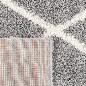 Safavieh Venus Shag Area Rug - Luxuriously Soft, Stylish Grey And Ivory Design For Modern Home Decor Grey ,Ivory 61% Polypropylene,24% Jute,7% Polyester,8% Latex Vns681j-5