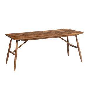 Lh Imports Vineyard Outdoor Dining Table - Versatile Elegance For Indoor & Outdoor Spaces, Durable And Stylish Brown Teak Wood Vny010