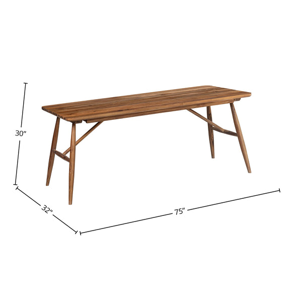 Lh Imports Vineyard Outdoor Dining Table - Versatile Elegance For Indoor & Outdoor Spaces, Durable And Stylish Brown Teak Wood Vny010