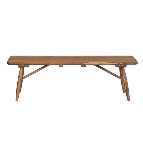 Lh Imports Vineyard Outdoor Dining Bench - Timeless Elegance For Indoor & Outdoor Spaces, Durable & Versatile Brown Teak Wood Vny016