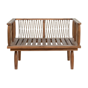 Lh Imports Vineyard Outdoor - Luxurious Teak Club Chair With Olefin Fabric For Ultimate Comfort & Style Brown,White Teak Wood,Olefin Fabric (100% Polypropylene),Foam,Fiber Fill,Polyester Rope Vny019