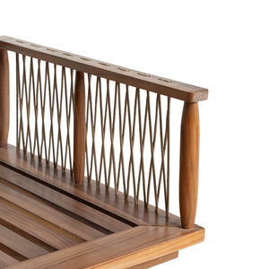 Lh Imports Vineyard Outdoor Loveseat - Luxurious Teak Wood Design With Weather-resistant Olefin Fabric Comfort Brown,White Teak Wood,Olefin Fabric (100% Polypropylene),Foam,Fiber Fill,Polyester Rope Vny036