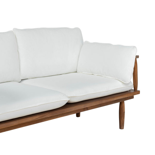 Lh Imports Vineyard Outdoor Loveseat - Luxurious Teak Wood Design With Weather-resistant Olefin Fabric Comfort Brown,White Teak Wood,Olefin Fabric (100% Polypropylene),Foam,Fiber Fill,Polyester Rope Vny036