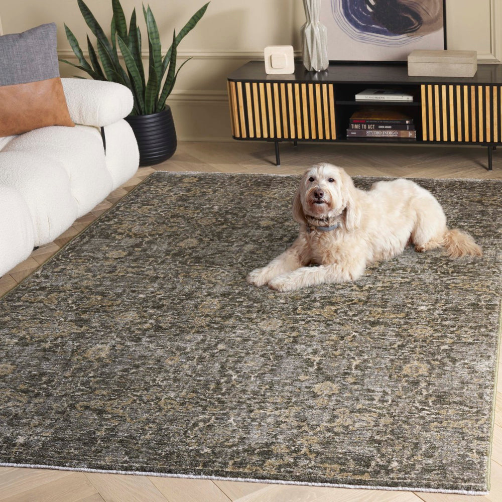 Safavieh Vintage Overdye Area Rug – Elegant Transitional Design For Timeless Home Décor And Comfort Green ,Grey 80% Polyester,20% Recycled Cotton Vod500y-10