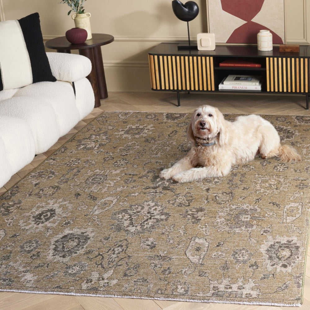 Safavieh Vintage Transitional Area Rug In Elegant Green And Grey Hues - Durable, Soft, And Stylish Design Green ,Grey 80% Polyester,20% Recycled Cotton Vod502y-9