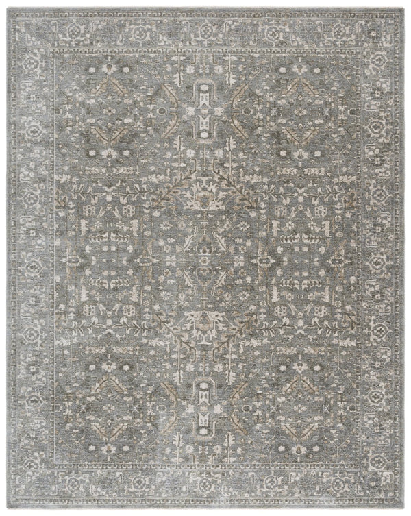 Safavieh Vintage Overdye Area Rug 8'0"X10'0" Green & Grey - Durable, Plush, Power-loomed Turkish Elegance Green ,Grey 80% Polyester,20% Recycled Cotton Vod504y-8