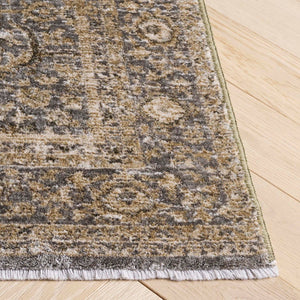 Safavieh Vintage Overdye Area Rug: Timeless Elegance In Sophisticated Hues, Luxurious Design For Any Space Green ,Grey 80% Polyester,20% Recycled Cotton Vod506y-9