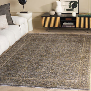 Safavieh Vintage Overdye Area Rug: Timeless Elegance In Sophisticated Hues, Luxurious Design For Any Space Green ,Grey 80% Polyester,20% Recycled Cotton Vod506y-9
