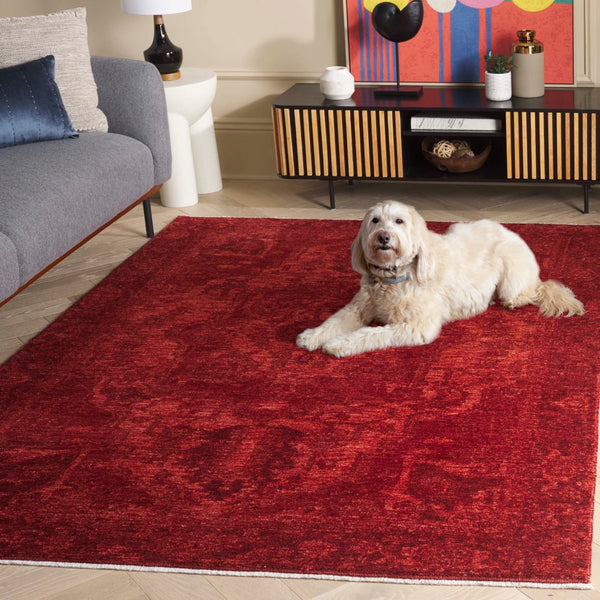 Safavieh Vintage Area Rug - Luxurious Transitional Design With Intricate Patterns For Timeless Elegance Red 80% Polyester,20% Recycled Cotton Vod508r-10