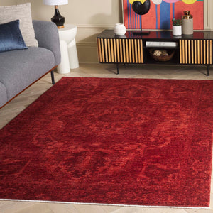 Safavieh Vintage Area Rug - Luxurious Transitional Design With Intricate Patterns For Timeless Elegance Red 80% Polyester,20% Recycled Cotton Vod508r-10