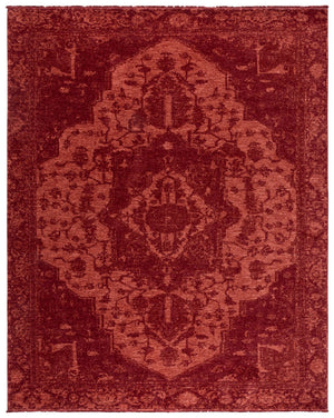 Safavieh Vintage Overdye Area Rug 8x10 Feet - Luxurious Red Transitional Design For Timeless Elegance Red 80% Polyester,20% Recycled Cotton Vod508r-8