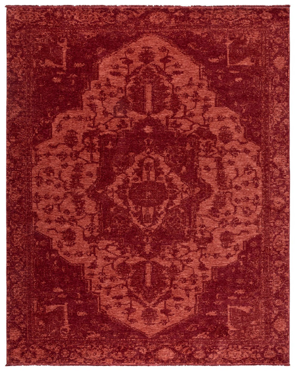 Safavieh Vintage Overdye Area Rug 8x10 Feet - Luxurious Red Transitional Design For Timeless Elegance Red 80% Polyester,20% Recycled Cotton Vod508r-8
