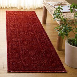 Safavieh Vintage Rich Overdyed Red Area Rug — Low-Pile Durable Polyester With Traditional Timeless Look 6'-7" x 6'-7" VOD800P-7SQ